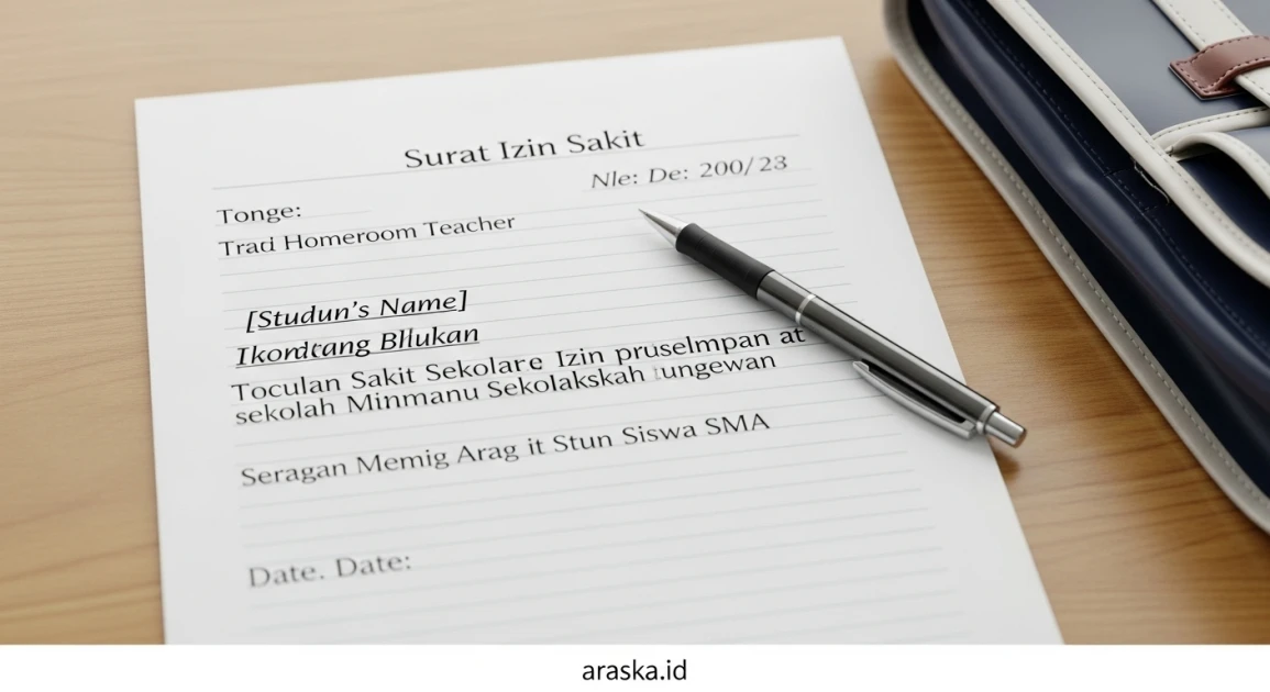 Contoh Surat Izin Sakit Sekolah untuk Siswa SMA