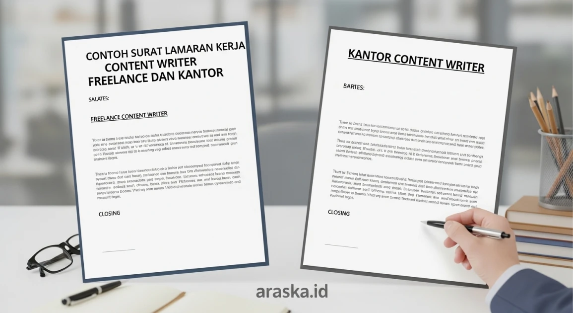 Contoh Surat Lamaran Kerja Content Writer Freelance dan Kantor