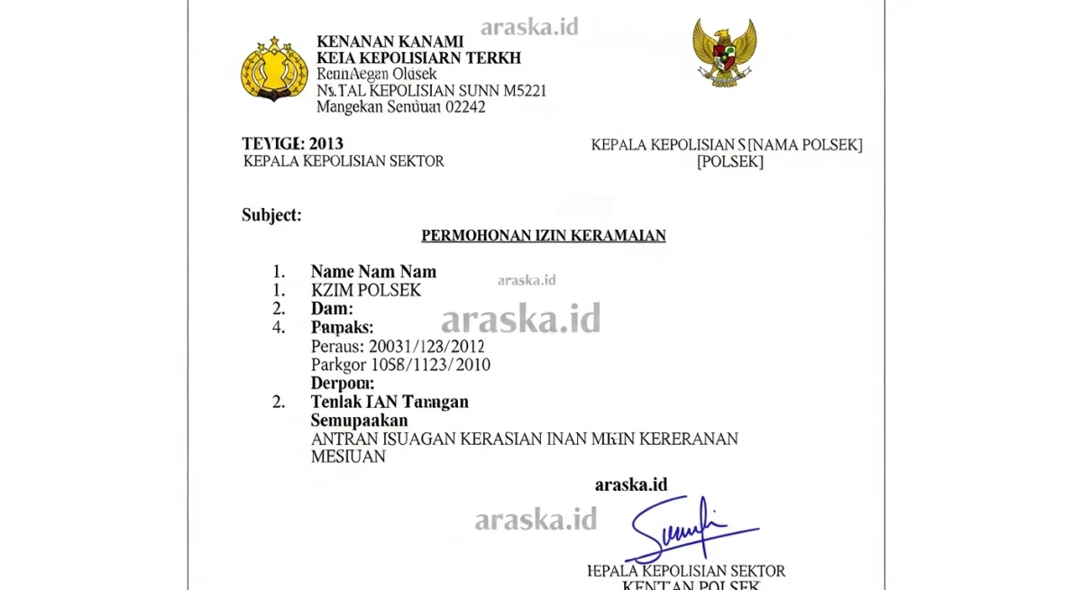 Contoh Surat Izin Keramaian ke Polsek yang Benar dan Resmi