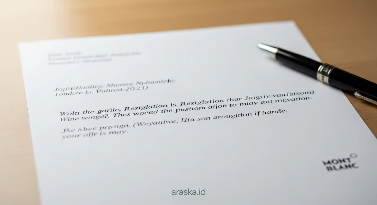 Contoh Surat Pengunduran Diri Tulisan Tangan yang Sopan dan Profesional