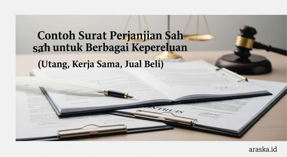 Contoh Surat Perjanjian Sah untuk Berbagai Keperluan (Utang, Kerja sama, Jual Beli)