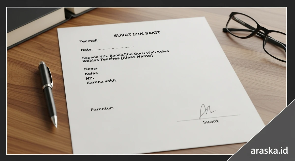 Contoh Surat Izin Sakit Sekolah SMA yang Baik dan Benar