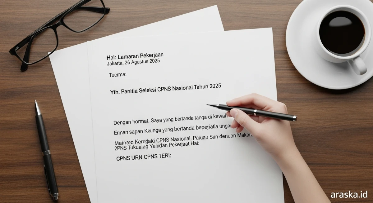 Contoh Surat Lamaran CPNS 2025 Lengkap dengan Format Resmi