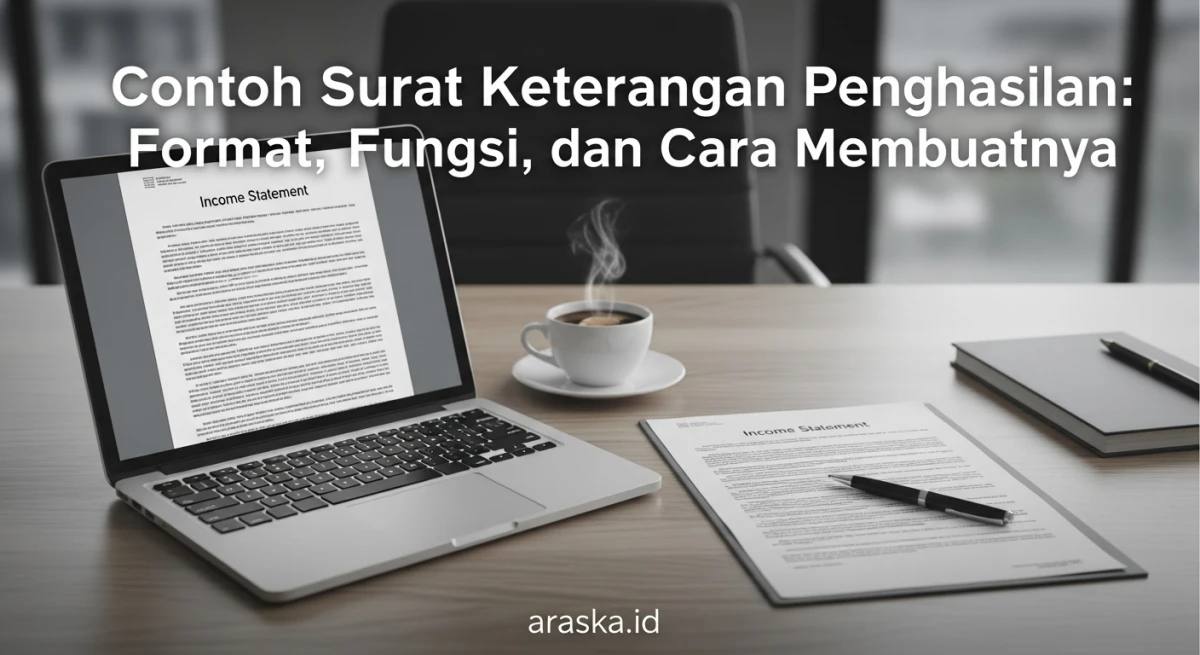 Contoh Surat Keterangan Penghasilan: Format, Fungsi, dan Cara Membuatnya