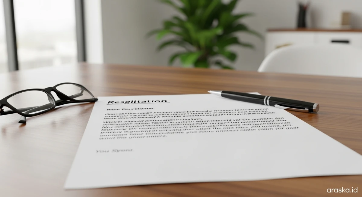 Contoh Surat Pengunduran Diri Tulis Tangan Sederhana namun Profesional