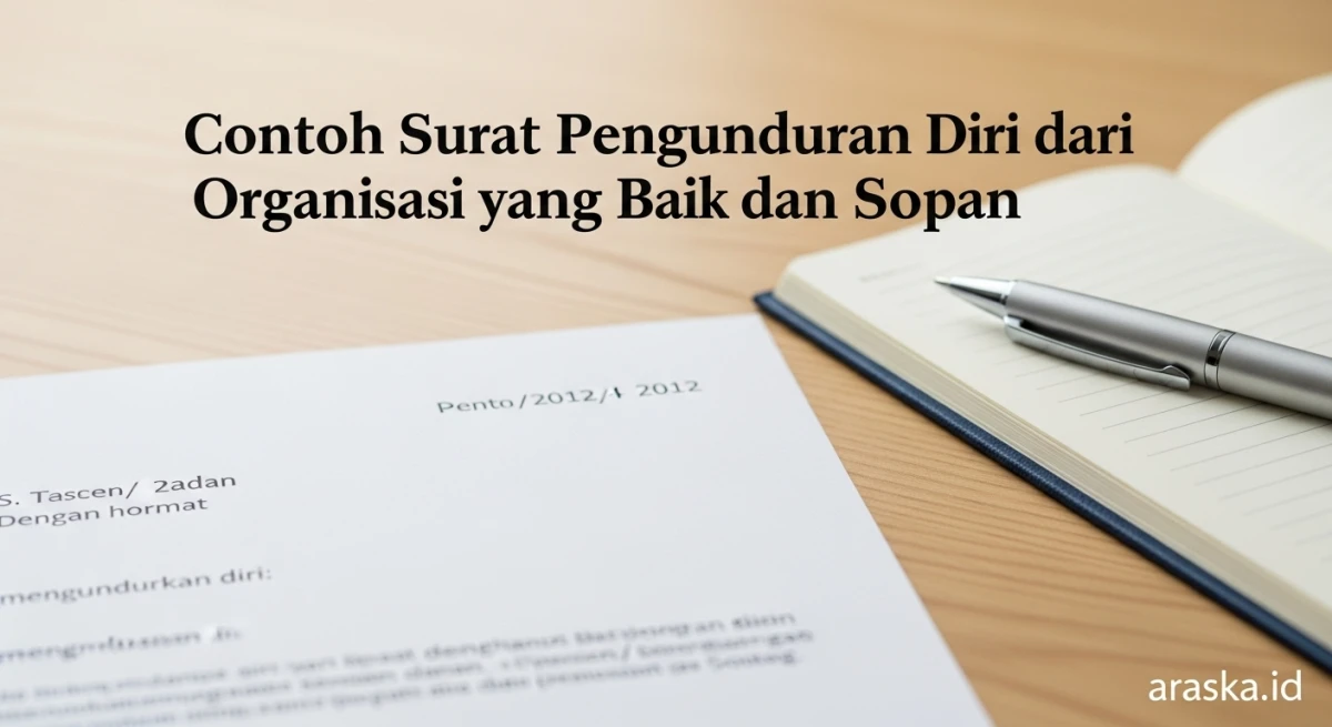 Contoh Surat Pengunduran Diri dari Organisasi yang Baik dan Sopan