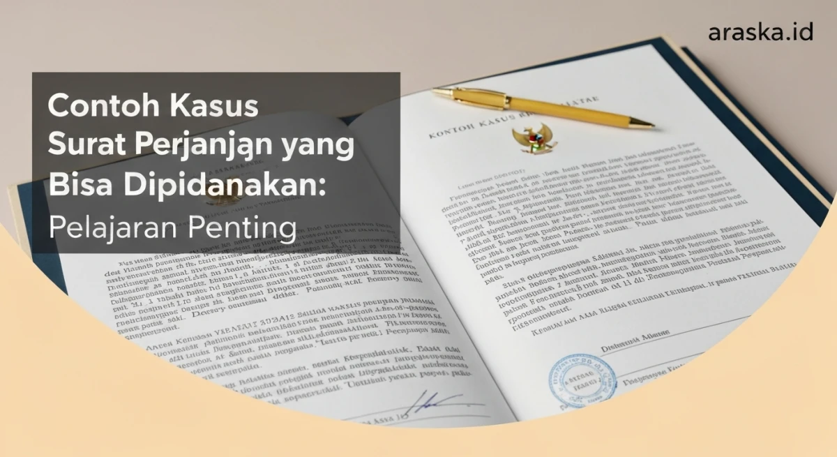 Contoh Kasus Surat Perjanjian yang Bisa Dipidanakan: Pelajaran Penting