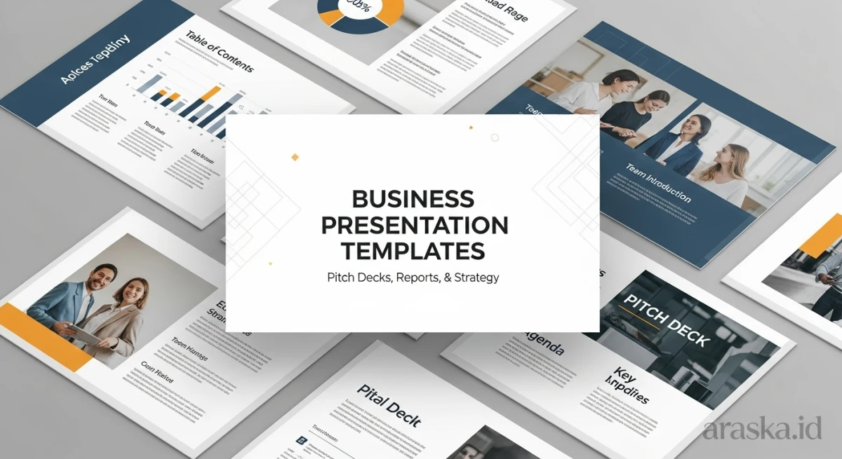 Contoh Template Presentasi Bisnis untuk Pitch Deck, Laporan, dan Strategi