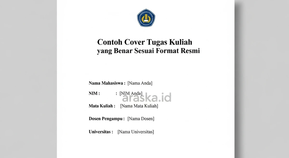 Contoh Cover Tugas Kuliah yang Benar Sesuai Format Resmi
