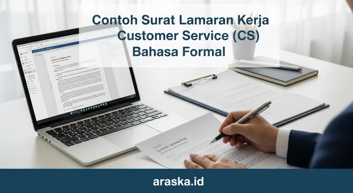 Contoh Surat Lamaran Kerja Customer Service (CS) Bahasa Formal