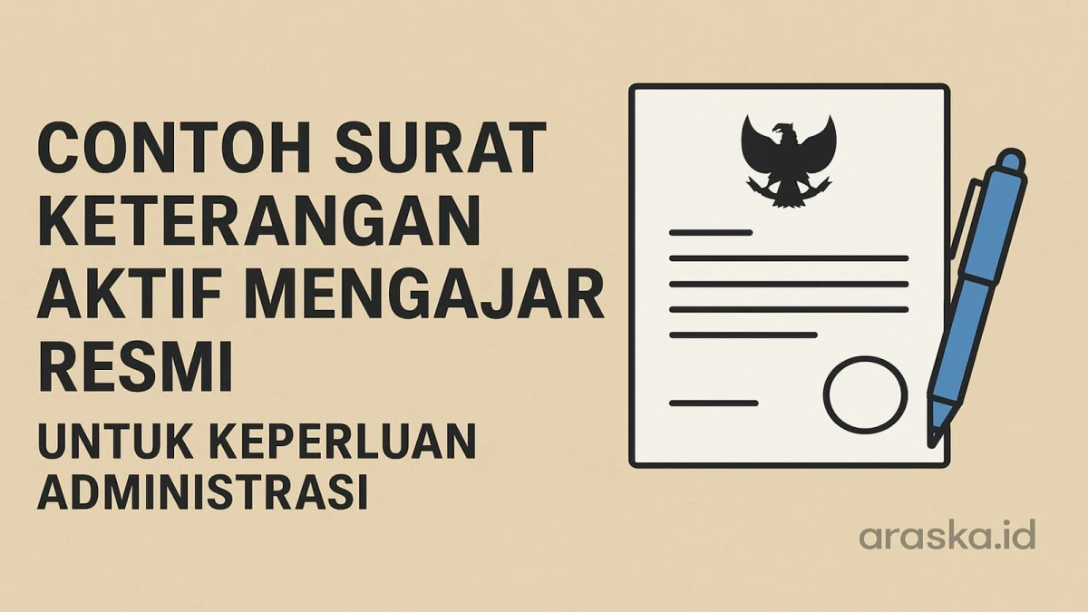 Contoh Surat Keterangan Aktif Mengajar Resmi untuk Keperluan Administrasi