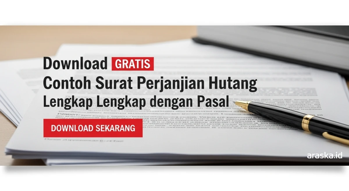 Download Gratis Contoh Surat Perjanjian Hutang Piutang Lengkap dengan Pasal
