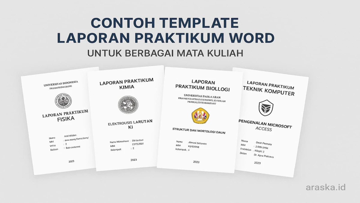 Contoh Template Laporan Praktikum Word untuk Berbagai Mata Kuliah