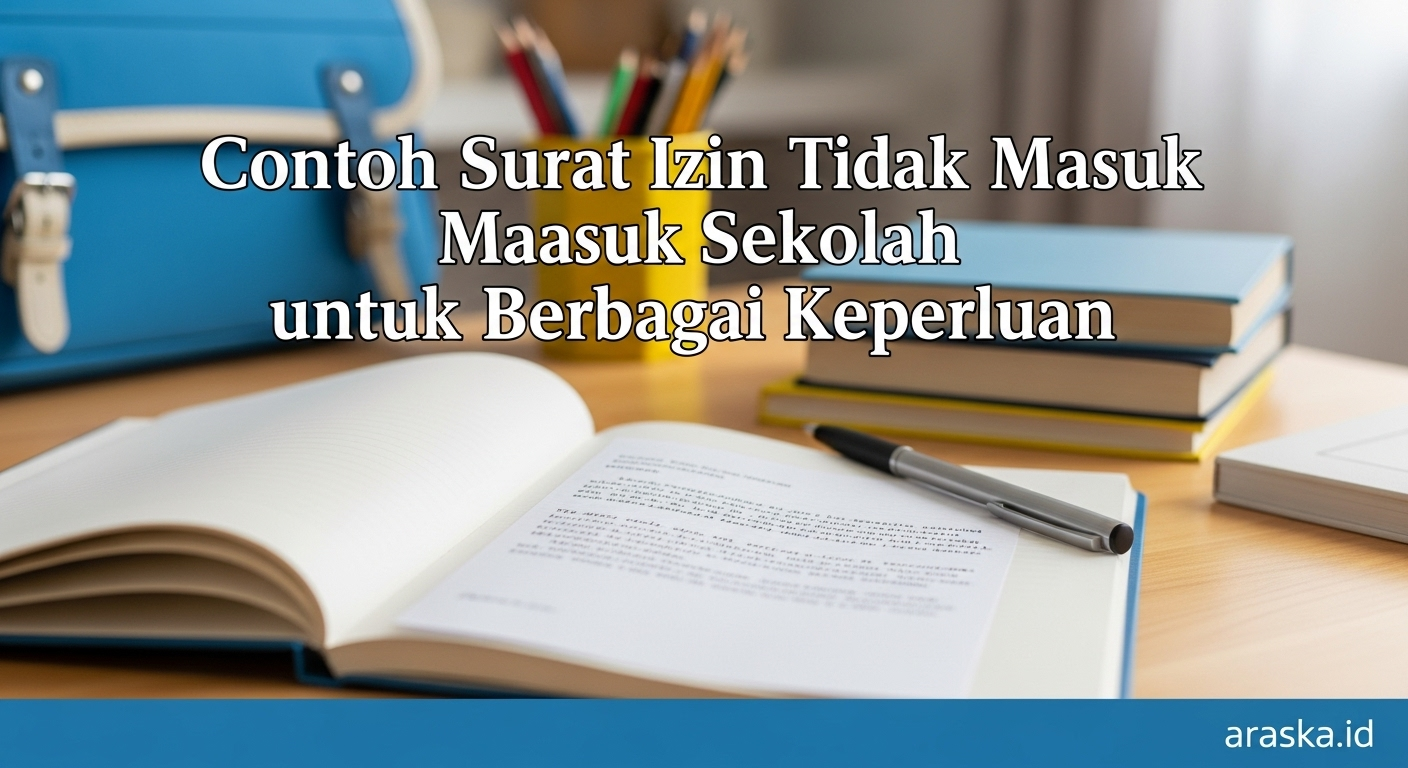 Contoh Surat Izin Tidak Masuk Sekolah untuk Berbagai Keperluan