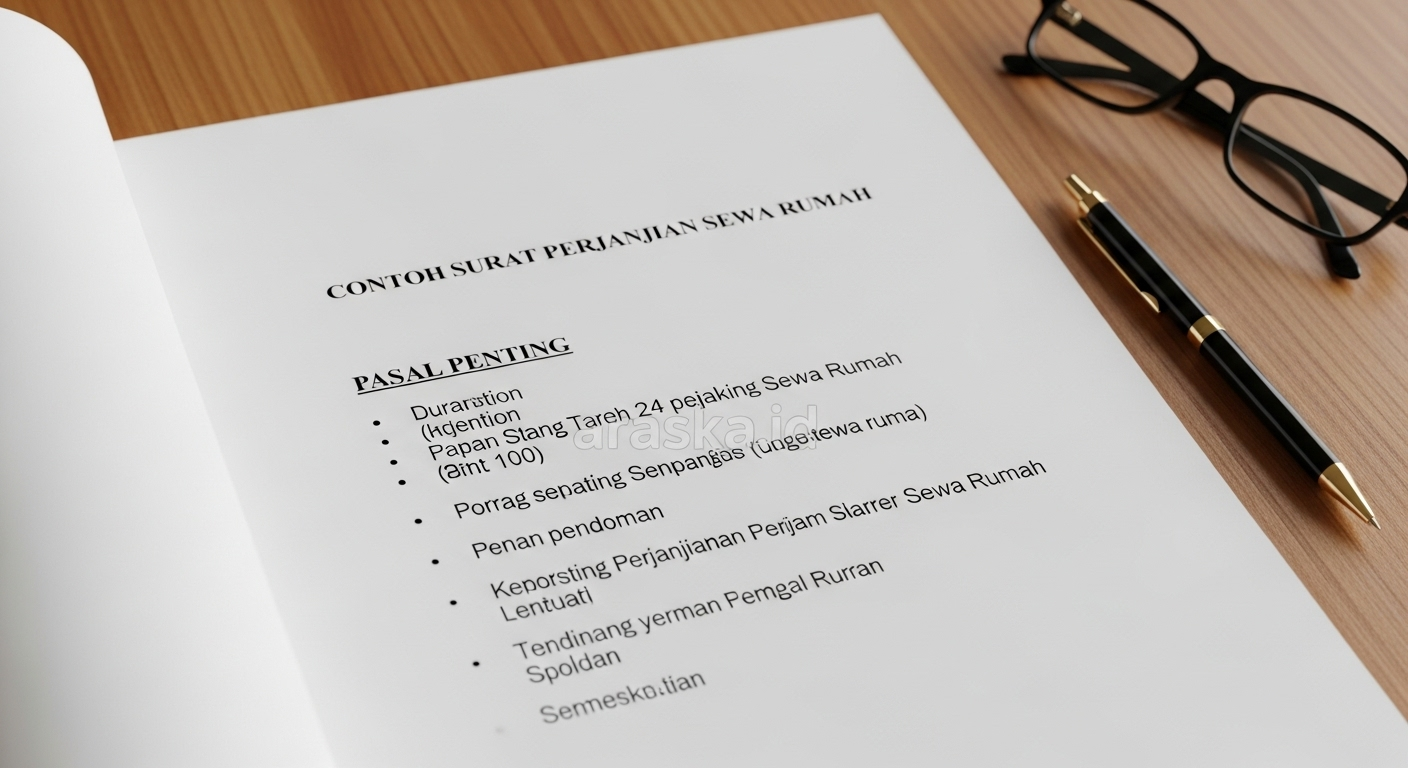 Contoh Surat Perjanjian Sewa Rumah Lengkap dengan Pasal Penting