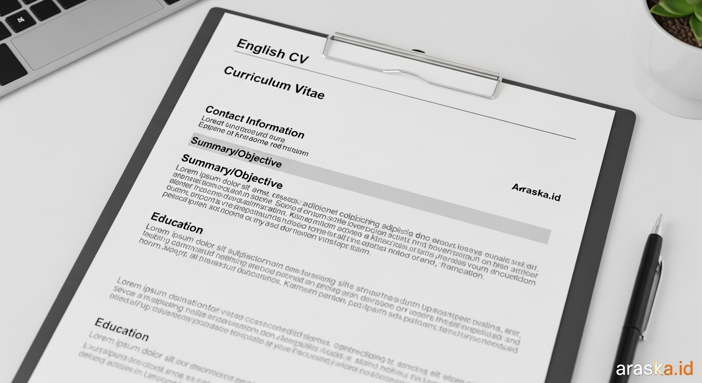 Contoh CV Bahasa Inggris untuk Lamaran ke Perusahaan Multinasional