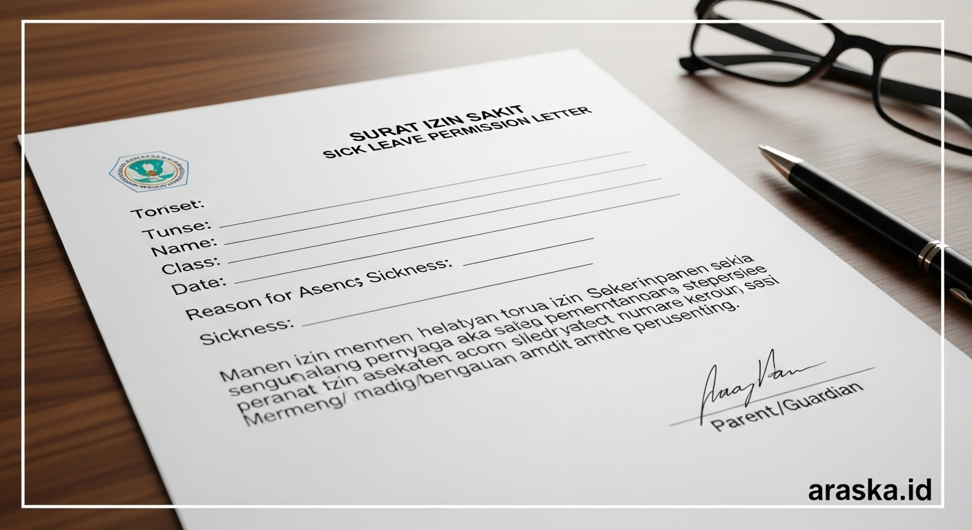 Contoh Surat Izin Sakit Sekolah untuk Orang Tua dan Siswa