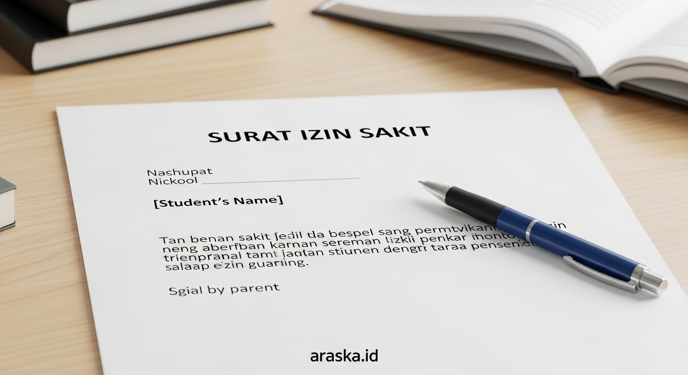 Contoh Surat Izin Sakit Sekolah yang Bisa Ditulis Orang Tua