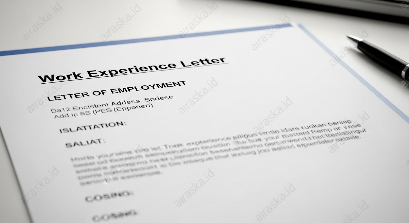 Contoh Surat Keterangan Kerja Bahasa Inggris (Work Experience Letter)