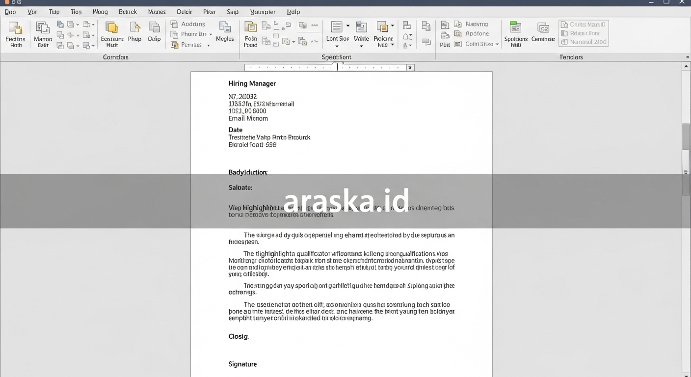 Contoh Surat Lamaran Kerja di Word yang Baik dan Benar