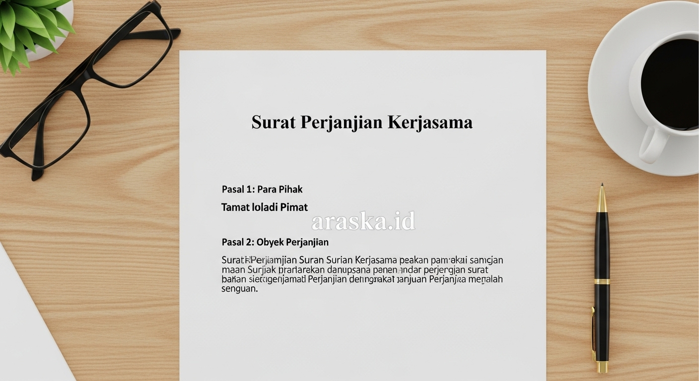 Contoh Surat Perjanjian Kerjasama Lengkap Beserta Formatnya