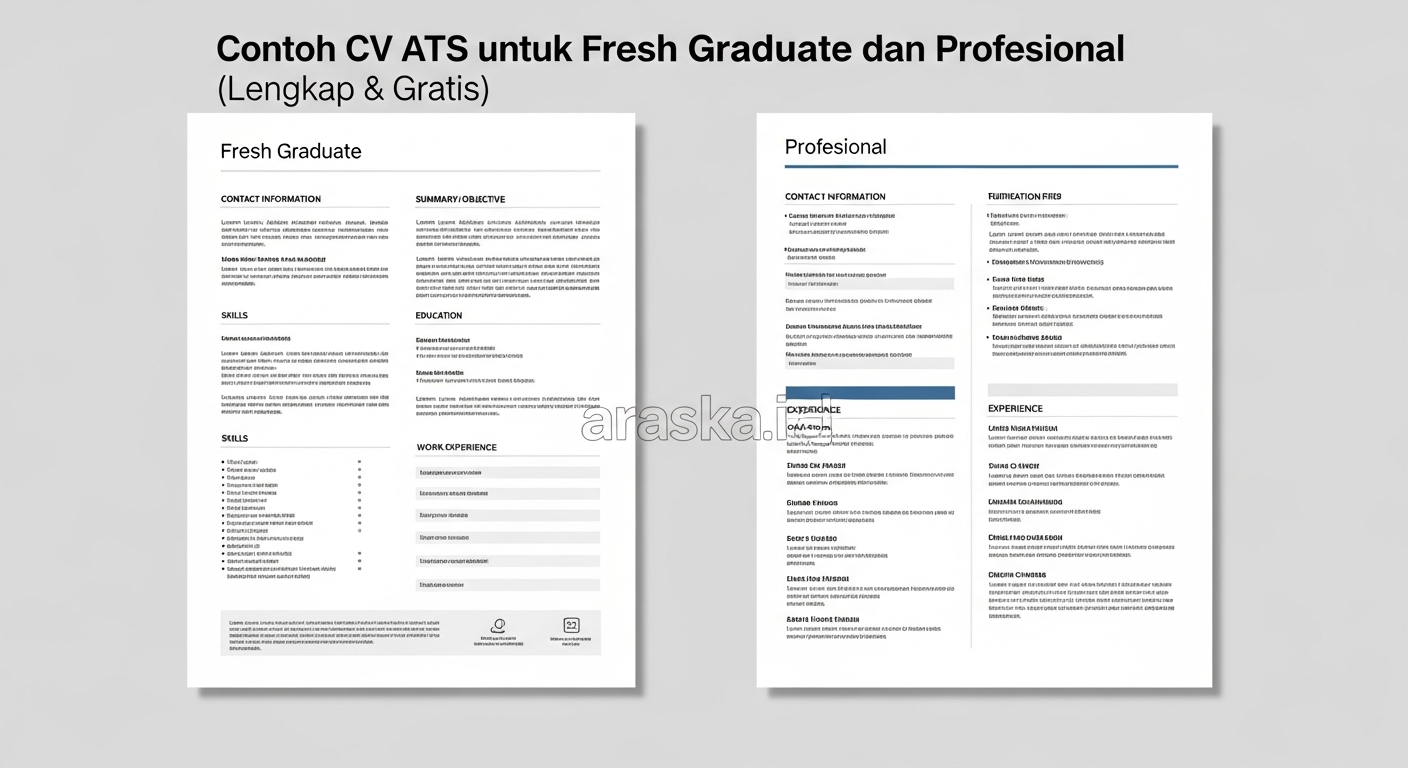 Contoh CV ATS untuk Fresh Graduate dan Profesional (Lengkap & Gratis)