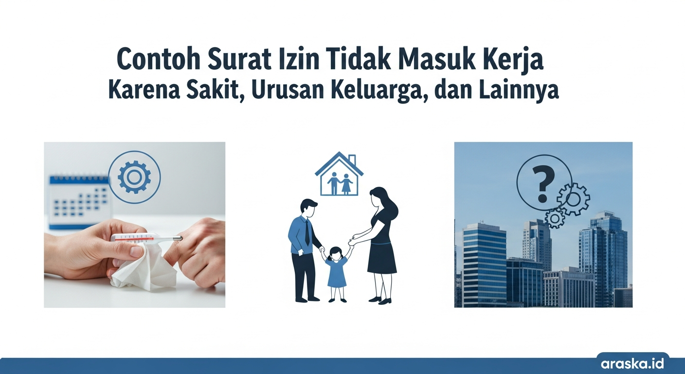 Contoh Surat Izin Tidak Masuk Kerja Karena Sakit, Urusan Keluarga, dan Lainnya
