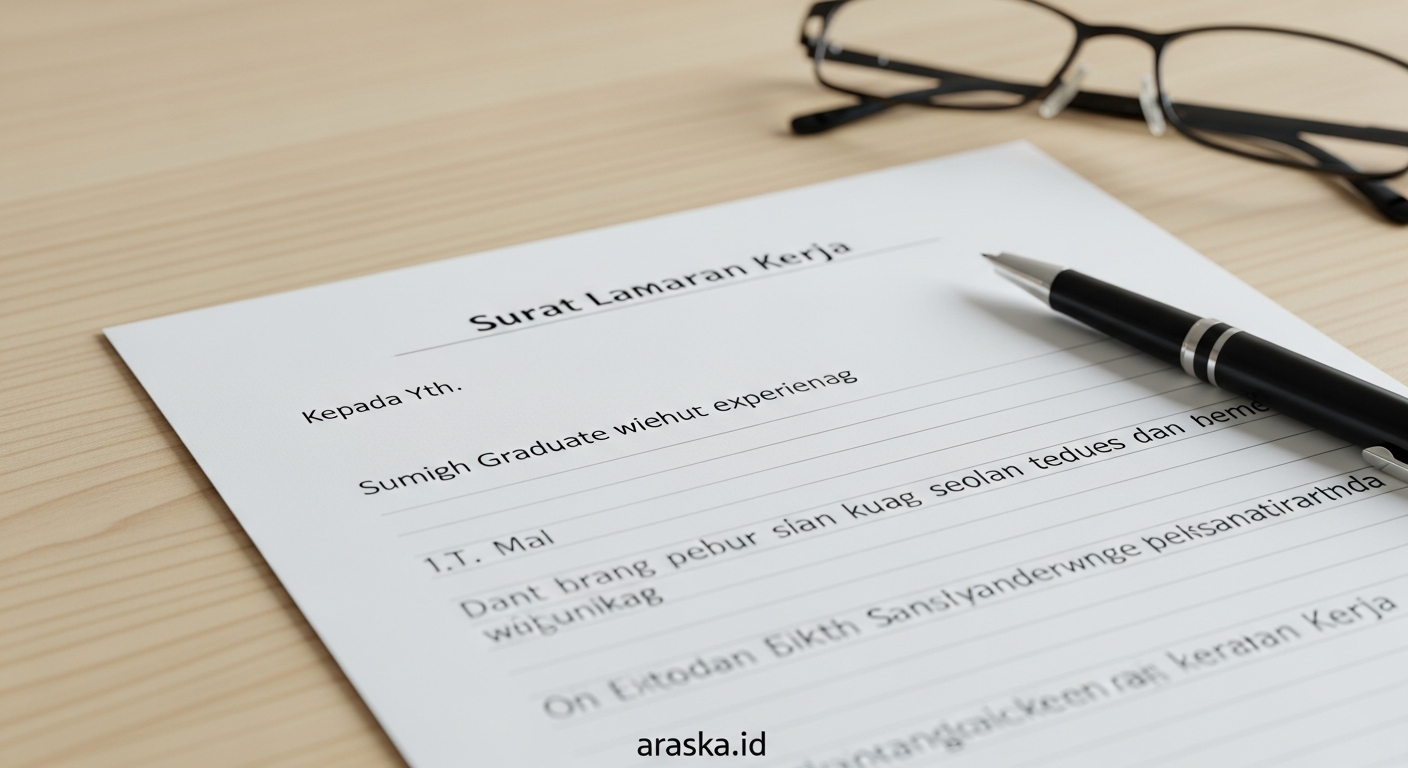 Contoh Surat Lamaran Kerja Tulis Tangan untuk Fresh Graduate Tanpa Pengalaman