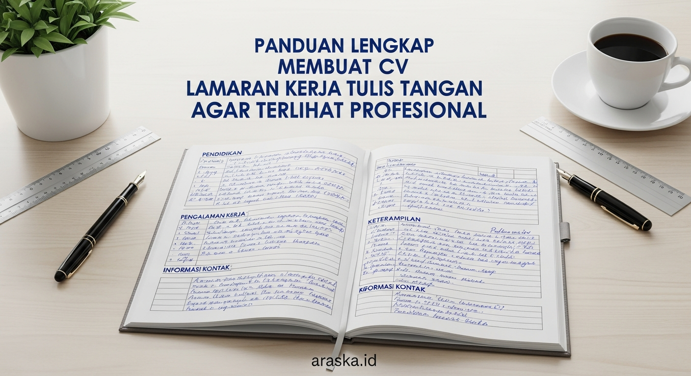 Panduan Lengkap Membuat CV Lamaran Kerja Tulis Tangan Agar Terlihat Profesional