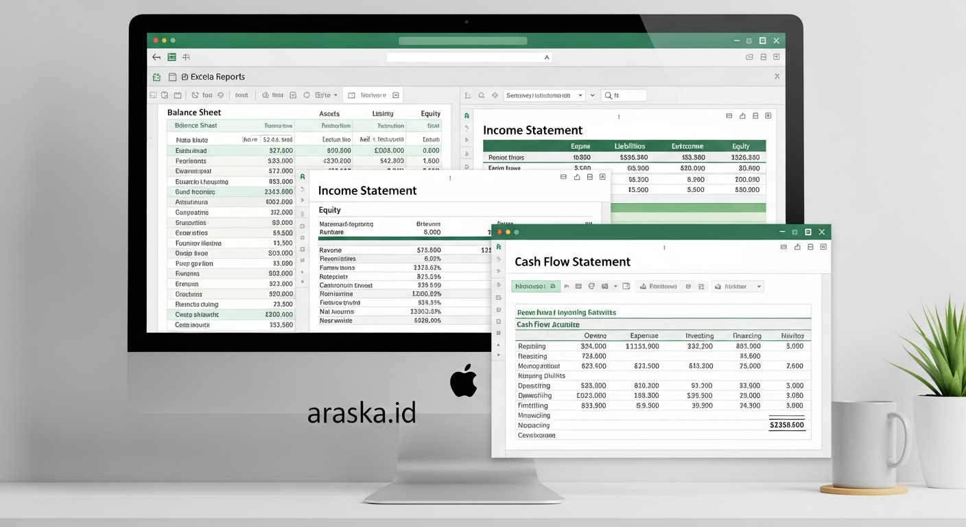 Template Excel Laporan Keuangan Profesional: Neraca, Laba Rugi, dan Arus Kas