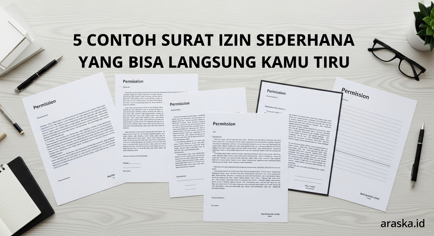 5 Contoh Surat Izin Sederhana yang Bisa Langsung Kamu Tiru