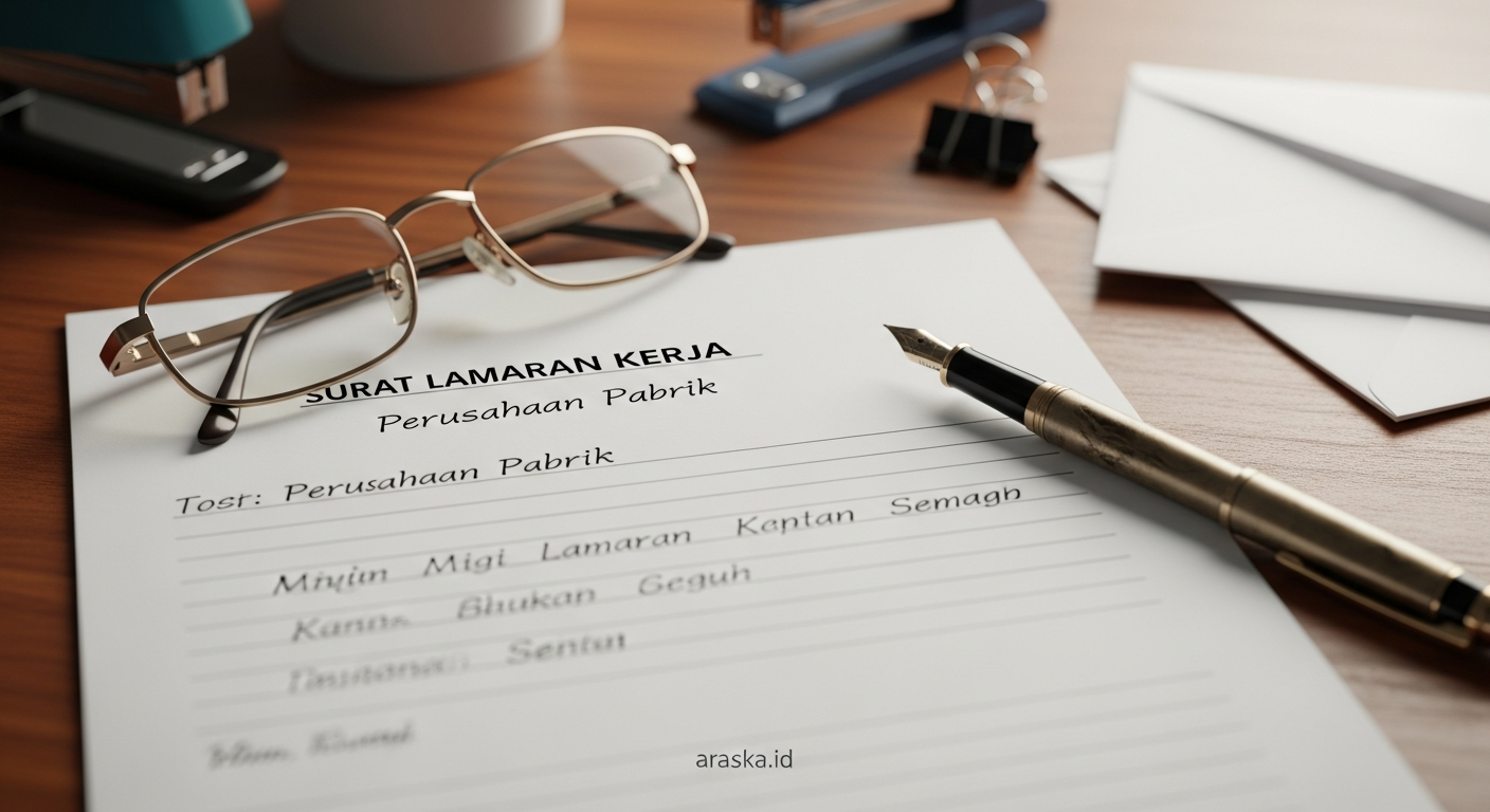 Contoh Surat Lamaran Kerja Tulis Tangan untuk Melamar di Perusahaan Pabrik