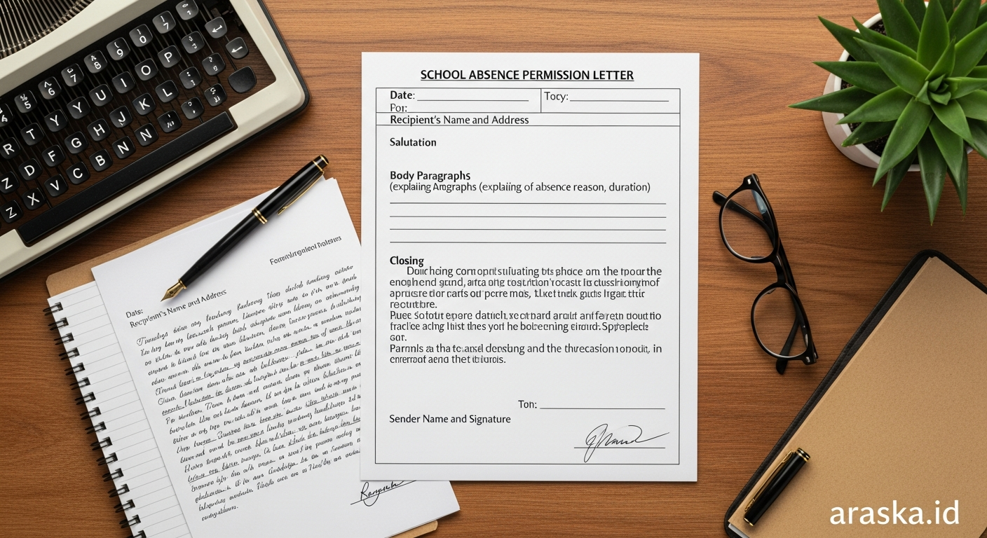Struktur Surat Izin Tidak Masuk Sekolah Beserta Contoh Penulisannya