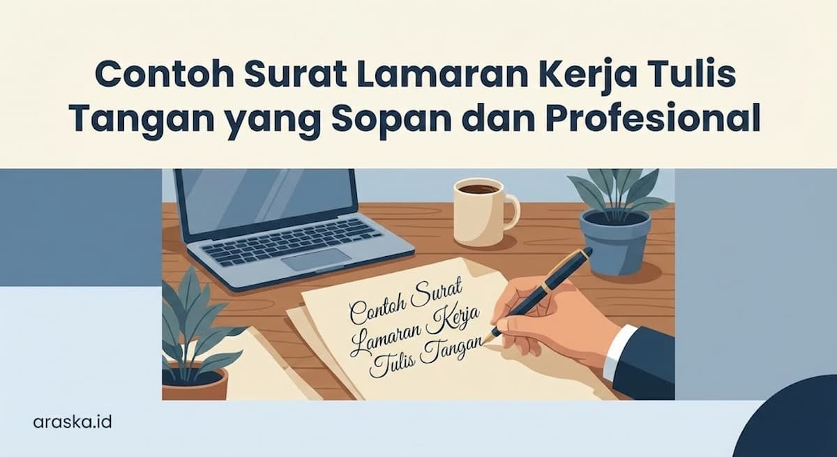 Contoh Surat Lamaran Kerja Tulis Tangan yang Sopan dan Profesional