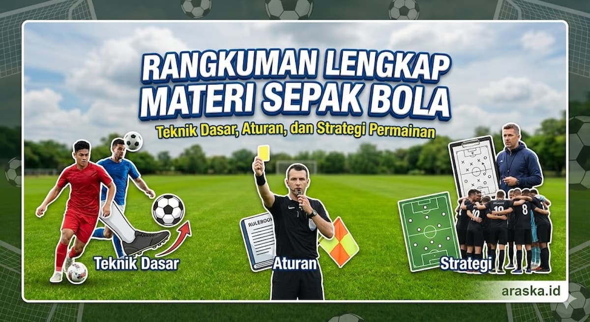 Rangkuman Lengkap Materi Sepak Bola: Teknik Dasar, Aturan, dan Strategi Permainan
