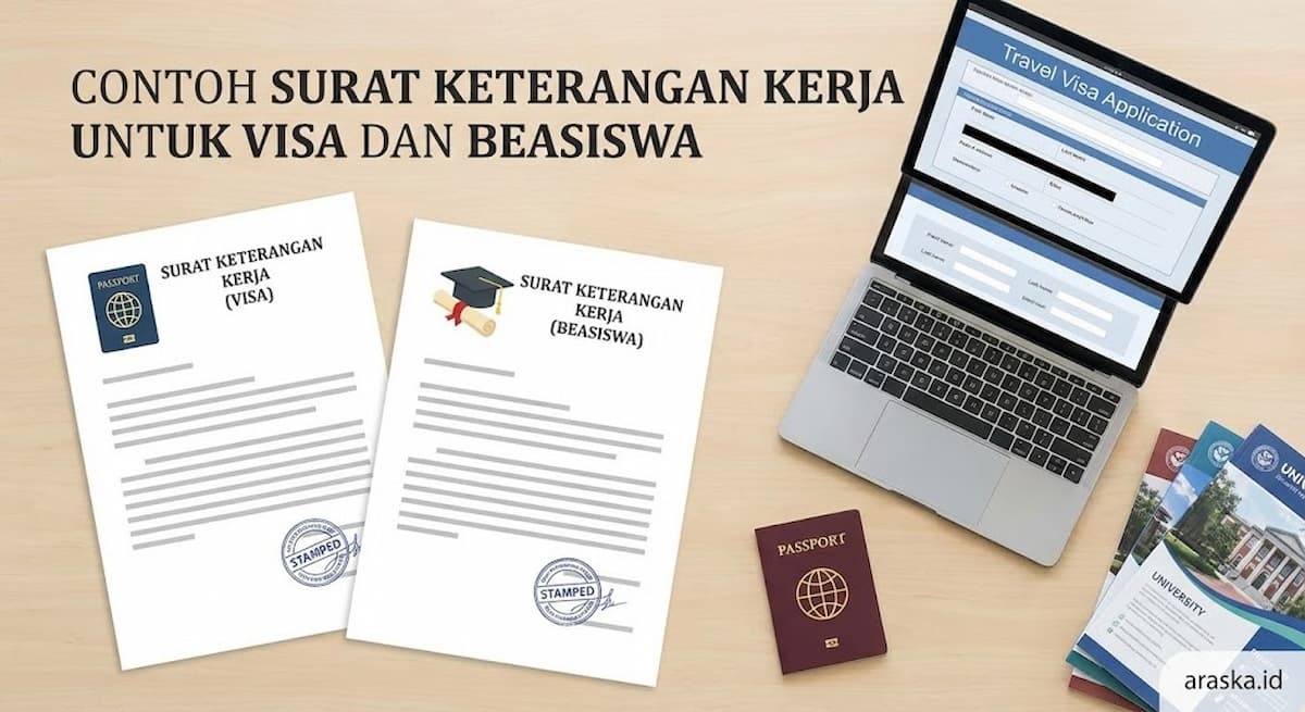 Contoh Surat Keterangan Kerja untuk Visa dan Beasiswa