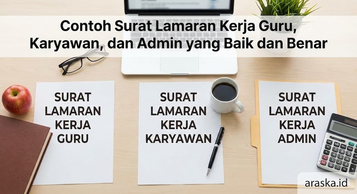 Contoh Surat Lamaran Kerja Guru, Karyawan, dan Admin yang Baik dan Benar