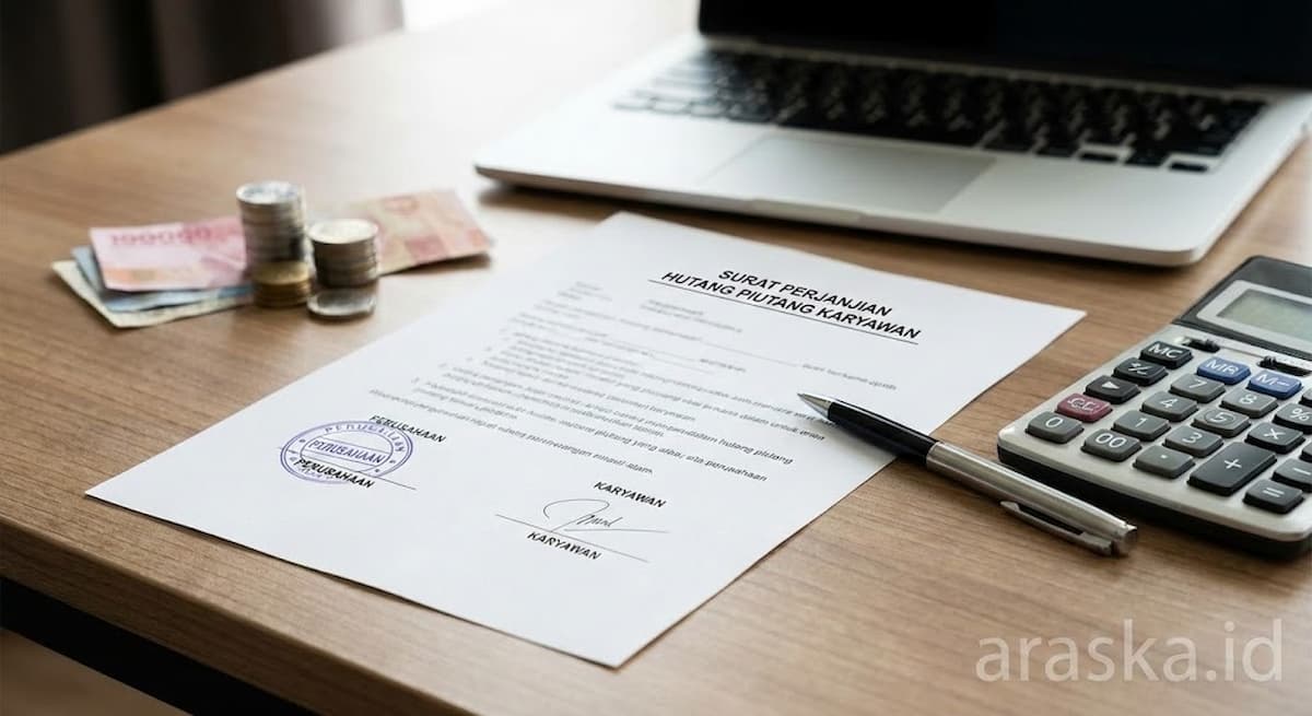Contoh Surat Perjanjian Hutang Karyawan dengan Perusahaan