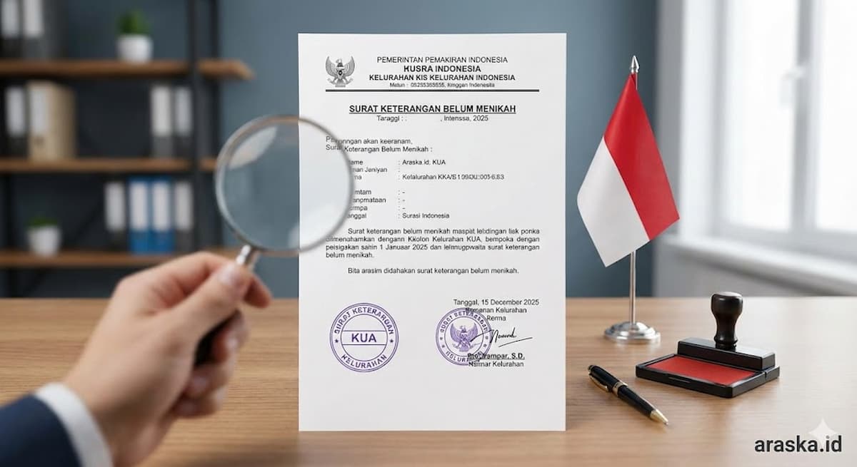 Contoh Surat Keterangan Belum Menikah yang Sah dan Legal
